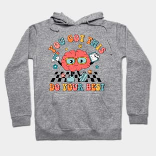 It’s Test Day You Got This, Rock the Test, Faux Glitter Test Day, Testing, Teacher Quotes, Groovy Testing Hoodie